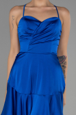 Partykleid Kurz Satin Sächsischblau ABK1843
