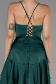Partykleid Kurz Satin Smaragdgrün ABK1843
