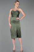 Partykleid Midi Satin Khaki ABK1845