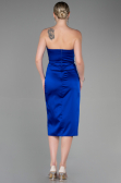 Partykleid Midi Satin Sächsischblau ABK1845