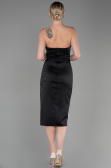 Partykleid Midi Satin Schwarz ABK1845