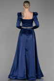 Abendkleid Lang Satin Marineblau ABU3316