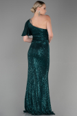 Abendkleid im Meerjungfrau-Stil Lang Smaragdgrün ABU1891