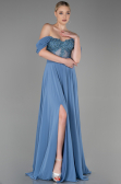 Abendkleid Lang Chiffon Indigo ABU3310