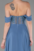 Abendkleid Lang Chiffon Indigo ABU3310