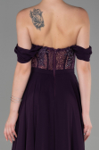 Abendkleid Lang Chiffon Violett dunkel ABU3310