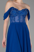 Abendkleid Lang Chiffon Sächsischblau ABU3310