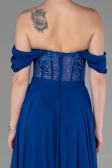 Abendkleid Lang Chiffon Sächsischblau ABU3310