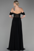 Abendkleid Lang Chiffon Schwarz ABU3310