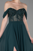 Abendkleid Lang Chiffon Smaragdgrün ABU3310