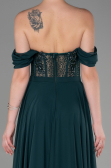 Abendkleid Lang Chiffon Smaragdgrün ABU3310