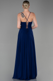 Marineblau Abendkleid Lang ABU1305