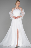 Weiß Abendkleid Lang ABU2076
