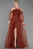 Zimtfarben Abendkleid Lang ABU2076