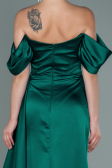 Abendkleid Lang Satin Smaragdgrün ABU2661