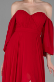Abschlusskleid Lang Chiffon Rot ABU2457