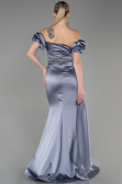 Abendkleid Lang Satin Grau ABU3331