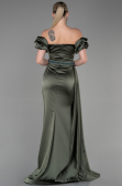 Abendkleid Lang Satin Khaki ABU3331