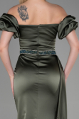 Abendkleid Lang Satin Khaki ABU3331