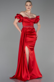 Abendkleid Lang Satin Rot ABU3331