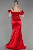 Abendkleid Lang Satin Rot ABU3331