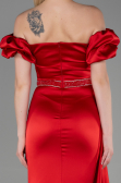 Abendkleid Lang Satin Rot ABU3331