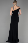 Abendkleid im Meerjungfrau-Stil Lang Schwarz ABU3324