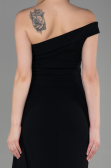 Abendkleid im Meerjungfrau-Stil Lang Schwarz ABU3324