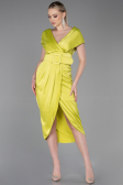 Pistaziengrün Partykleid Satin Kurz ABK1107