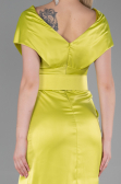 Pistaziengrün Partykleid Satin Kurz ABK1107