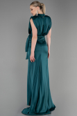 Abendkleid Lang Satin Smaragdgrün ABU2133