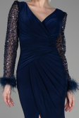 Abendkleid Lang Marineblau ABU3008