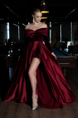 Abendkleid Lang Weinrot ABU2083