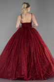 Designer Abendkleid Lang Weinrot ABU2138