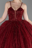 Designer Abendkleid Lang Weinrot ABU2138