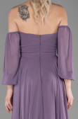 Abschlusskleid Lang Chiffon Lavendel ABU2457