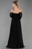 Abschlusskleid Lang Chiffon Schwarz ABU2457