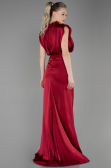 Weinrot Abendkleid Satin Lang ABU2133