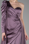 Abendkleid Satin Lang Lavendel ABU1715