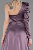Abendkleid Satin Lang Lavendel ABU1715