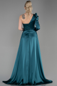 Abendkleid Lang Satin Smaragdgrün ABU1715