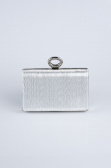 Abendtasche Laserschnitt Silber SH830