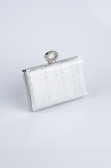 Abendtasche Laserschnitt Silber SH830
