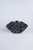 Abendtasche Schuppig Schwarz-Silber SH831