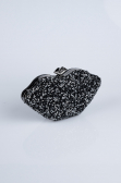Abendtasche Schuppig Schwarz-Silber SH831