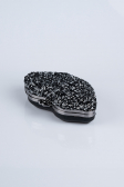 Abendtasche Schuppig Schwarz-Silber SH831