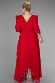 Kleider in Großen Größen Midi Chiffon Rot ABK1083
