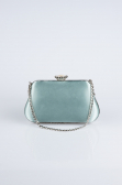 Abendtasche Satin Türkis SH834