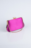 Abendtasche Satin Fuchsie SH834