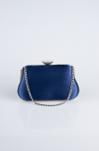 Abendtasche Satin Marineblau SH834
